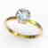 2 CTW Aquamarine Designer Inspired Solitaire Engagement - 2