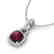 3.50 CTW Garnet & Micro VS/SI Diamond Necklace 18K