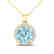2 CTW Sky Topaz & Halo VS/SI Diamond Micro Pave - 2