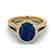 3 CTW Sapphire & Micro Pave VS/SI Diamond Halo Ring 18K