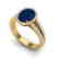 3 CTW Sapphire & Micro Pave VS/SI Diamond Halo Ring 18K - 2