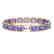25.36 CTW Tanzanite & Diamond Halo Bracelet 10K Rose - 2