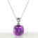 6 CTW Cushion Cut Amethyst Designer Solitaire Necklace - 2