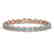 10.76 CTW Swiss Topaz & Diamond Halo Bracelet 10K Rose