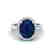 3 CTW Sapphire And Micro Pave VS/SI Diamond Ring Halo