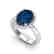 3 CTW Sapphire And Micro Pave VS/SI Diamond Ring Halo - 2