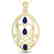 3.50 CTW Sapphire & Micro VS/SI Diamond Heart Necklace