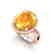 10 CTW Citrine & Micro Pave VS/SI Diamond Halo Ring 14K - 2