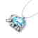 8 CTW Sky Blue Topaz & Micro Pave Necklace 10K White