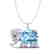 8 CTW Sky Blue Topaz & Micro Pave Necklace 10K White - 2