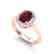 1.75 CTW Garnet & Micro Pave VS/SI Diamond Ring Halo - 2