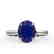 3.50 CTW Sapphire Designer Inspired Solitaire Ring 18K