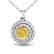 1 CTW Citrine & Micro VS/SI Diamond Solitaire Necklace