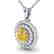 1 CTW Citrine & Micro VS/SI Diamond Solitaire Necklace - 2