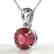 2 CTW Pink Tourmaline Designer Solitaire Necklace 18K