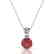 2 CTW Pink Tourmaline Designer Solitaire Necklace 18K - 2