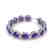 24 CTW Amethyst & Micro Pave VS/SI Diamond Bracelet 10K - 2