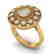 0.91 CTW Certified VS/SI Diamond Art Deco Ring 18K - 2