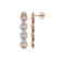 5.33 CTW Oval Diamond Designer Earrings 18K Rose Gold - 2