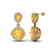 5 CTW Citrine & Micro Pave VS/SI Diamond Earrings - 2