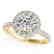 1.5 CTW Certified VS/SI Diamond Solitaire Halo Ring 14K