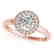 0.9 CTW Certified VS/SI Diamond Solitaire Halo Ring 14K - 2