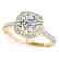 1.65 CTW Certified VS/SI Diamond Solitaire Halo Ring