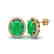 6 CTW Emerald & Micro Pave VS/SI Diamond Earrings Halo - 2