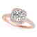 1.01 CTW Certified VS/SI Diamond Solitaire Halo Ring