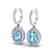 4.25 CTW Sky Blue Topaz & Micro VS/SI Diamond Earrings