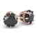 2.0 CTW Black Diamond Stud Solitaire Earrings 14K Rose