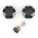 2.0 CTW Black Diamond Stud Solitaire Earrings 14K Rose - 2