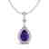 2.25 CTW Amethyst & Micro Pave VS/SI Diamond Necklace - 2