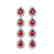 7.88 CTW Tourmaline & Diamond Halo Earrings 10K White