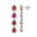 7.88 CTW Tourmaline & Diamond Halo Earrings 10K White - 2
