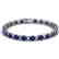 15 CTW Sapphire & VS/SI Diamond Eternity Bracelet 10K - 2