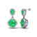 7 CTW Emerald & Micro Pave VS/SI Diamond Earrings - 2