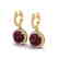 5.50 CTW Garnet & Micro Pave VS/SI Diamond Halo 18K