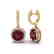 5.50 CTW Garnet & Micro Pave VS/SI Diamond Halo 18K - 2