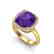6 CTW Amethyst & Micro Pave Halo VS/SI Diamond Ring - 2