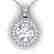 0.96 CTW Certified VS/SI Diamond Art Deco Micro Halo