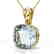 6 Cushion Cut Sky Blue Topaz Solitaire Necklace 18K