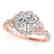 1 CTW Certified VS/SI Diamond Solitaire Halo Ring 14K