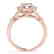 1 CTW Certified VS/SI Diamond Solitaire Halo Ring 14K - 2