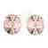 18 CTW Morganite Designer Solitaire Stud Earrings 18K