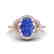 1.75 CTW Tanzanite & Micro Pave VS/SI Diamond Ring 10K