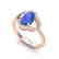 1.75 CTW Tanzanite & Micro Pave VS/SI Diamond Ring 10K - 2