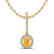 1 CTW Citrine & Micro Halo VS/SI Diamond Necklace 18K - 2