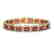 26.38 CTW Tourmaline & Diamond Halo Bracelet 10K Yellow