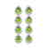 7.46 CTW Peridot & Diamond Halo Earrings 10K White Gold